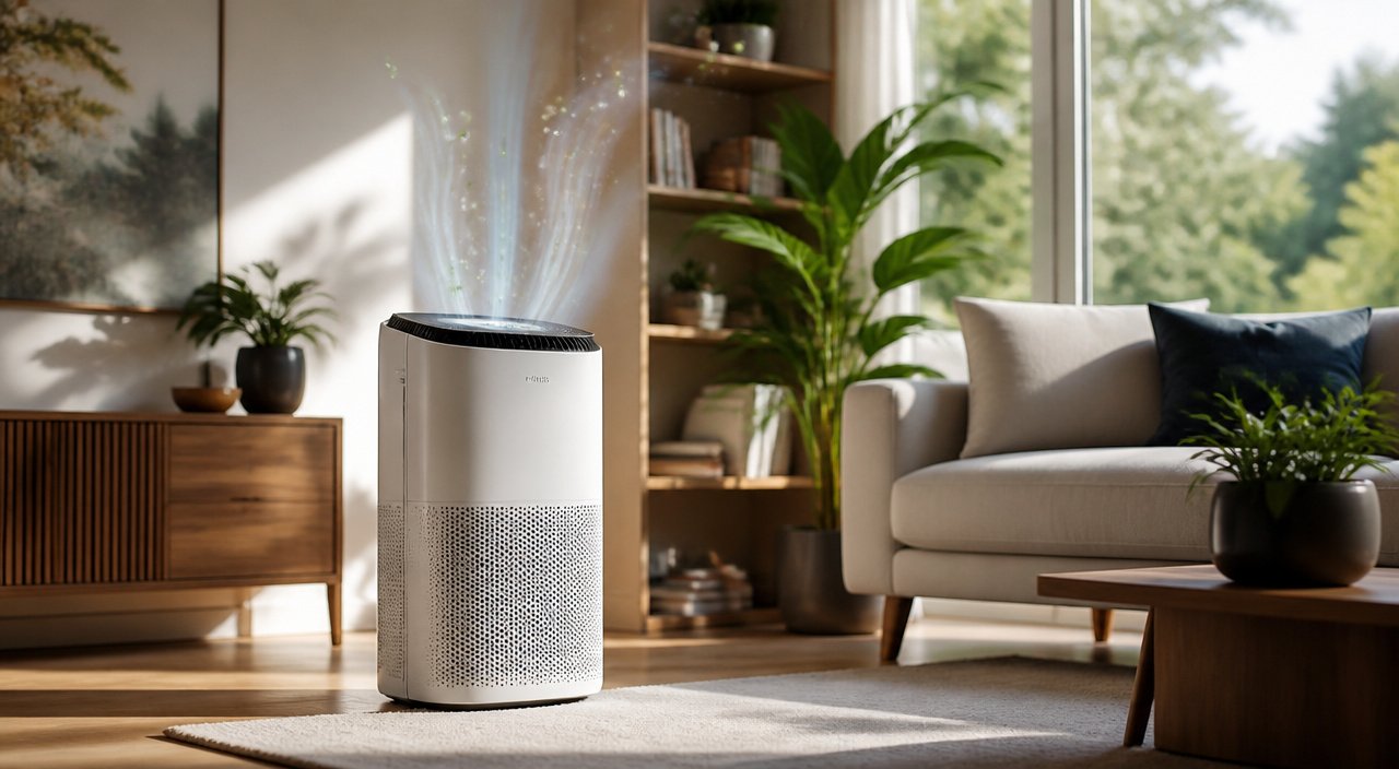 Air purifier arranged for effective airflow in a home